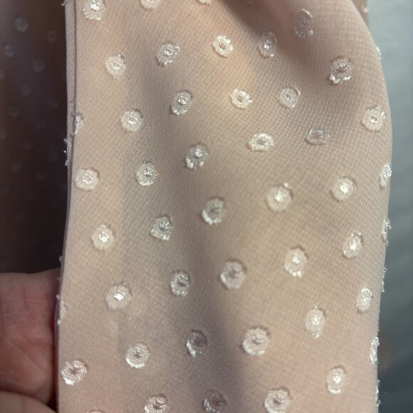 Blush - Rose Polka Dot Wrap Dress With Spaghetti Straps & Back Zipper - Picture 11 of 14